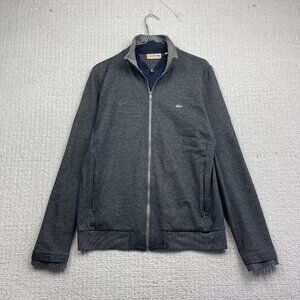 Lacoste Sport Full Zip Layered Jacket Men's Size M Grey Preppy Golf / Tennis
